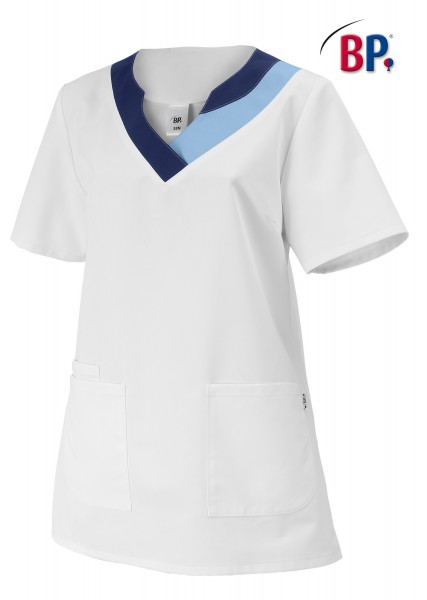 BP® Damen-Schlupfkasack weiß/hellblau